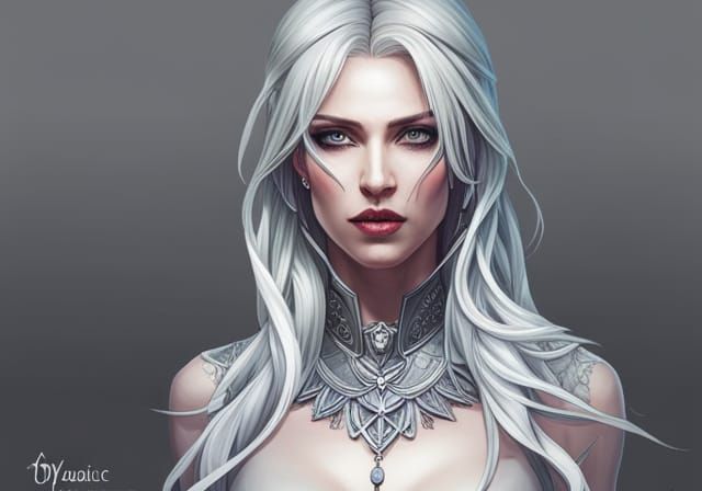 80s Goth Lady Portrait in Synthwave Aesthetic