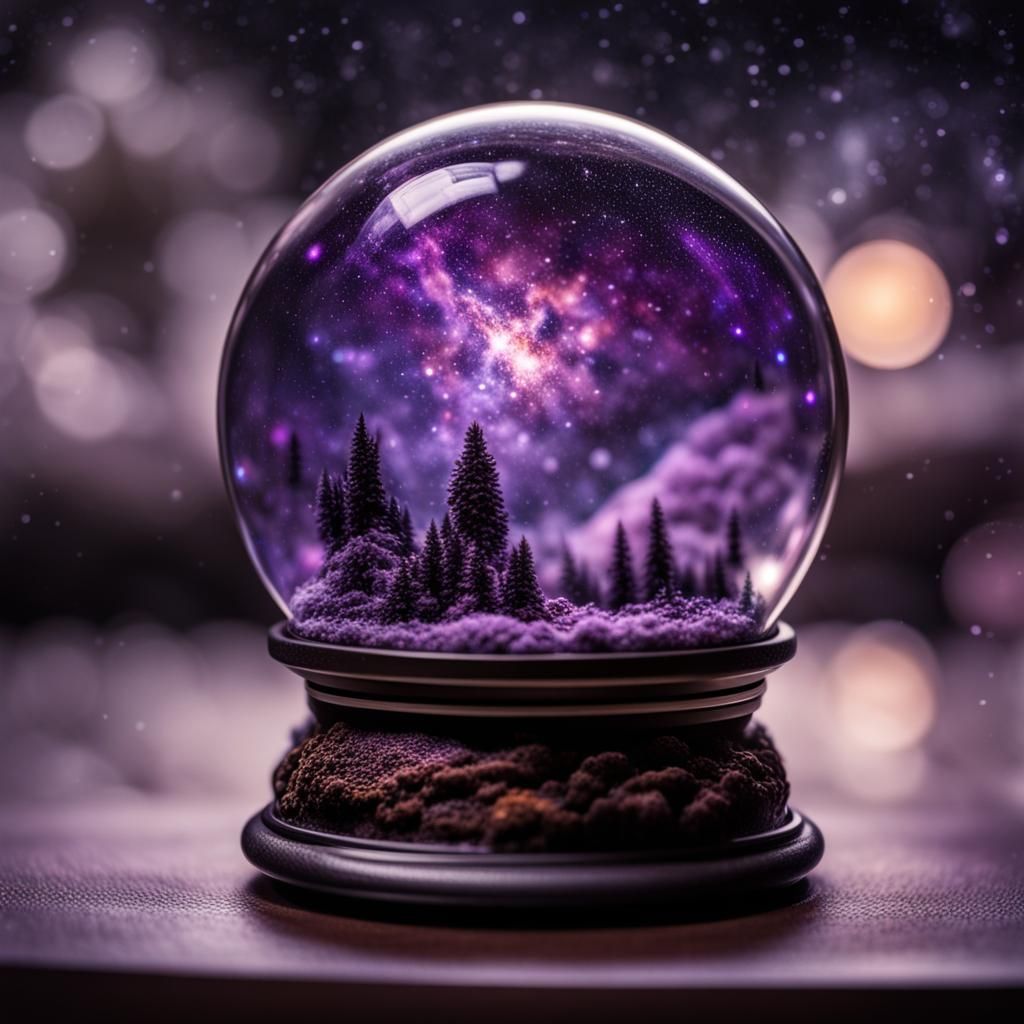 Universe in a Snowglobe: Hyperrealistic Nebula Stars
