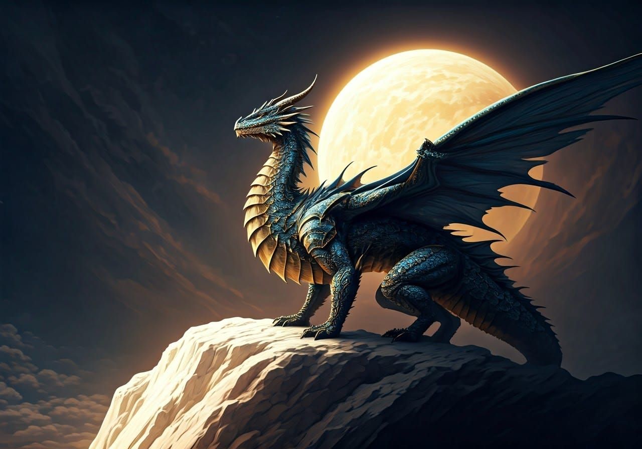 Ethereal Dragon Ascends Celestial Realms in Resplendent Glor...