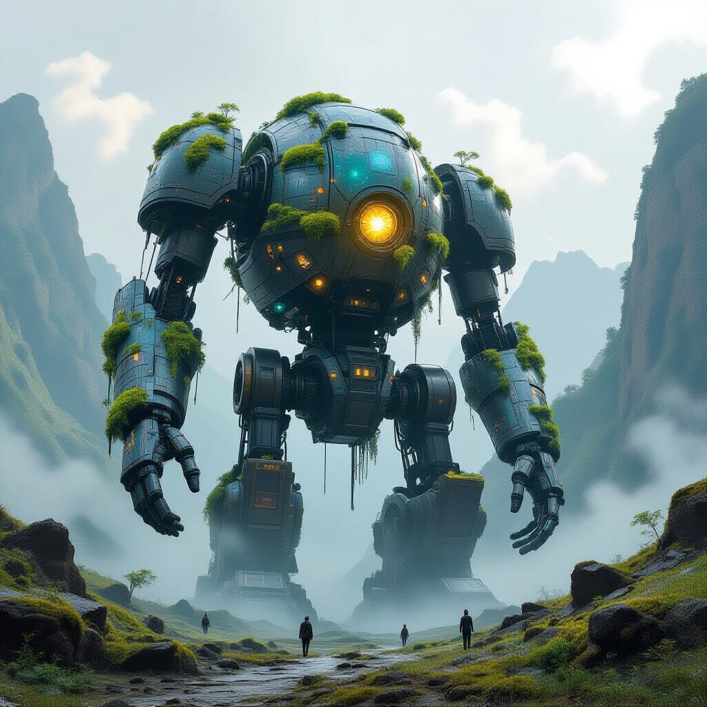 Steampunk Automaton in Luminous Valley