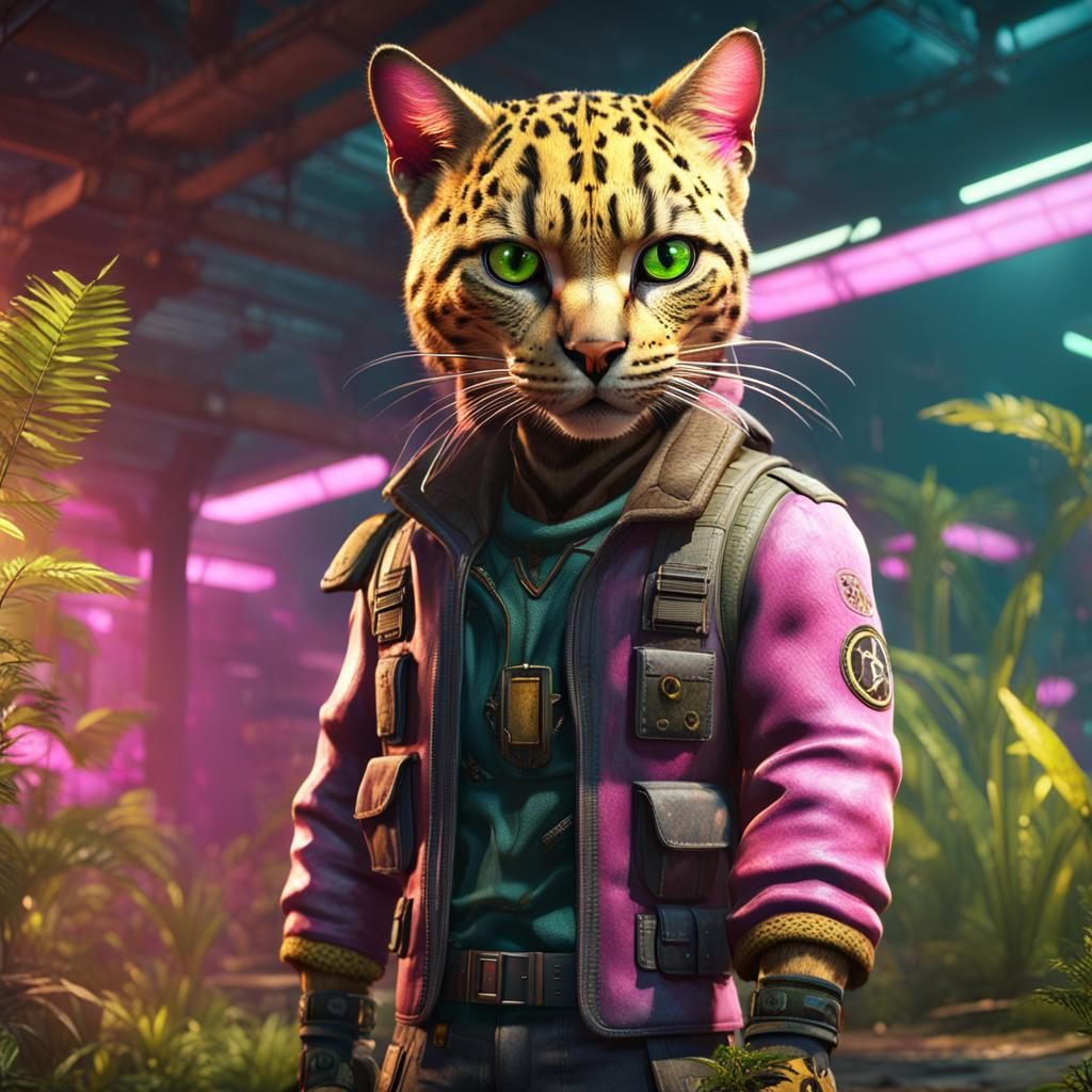 Leopard Cat Detective in Post-Apocalyptic Gym