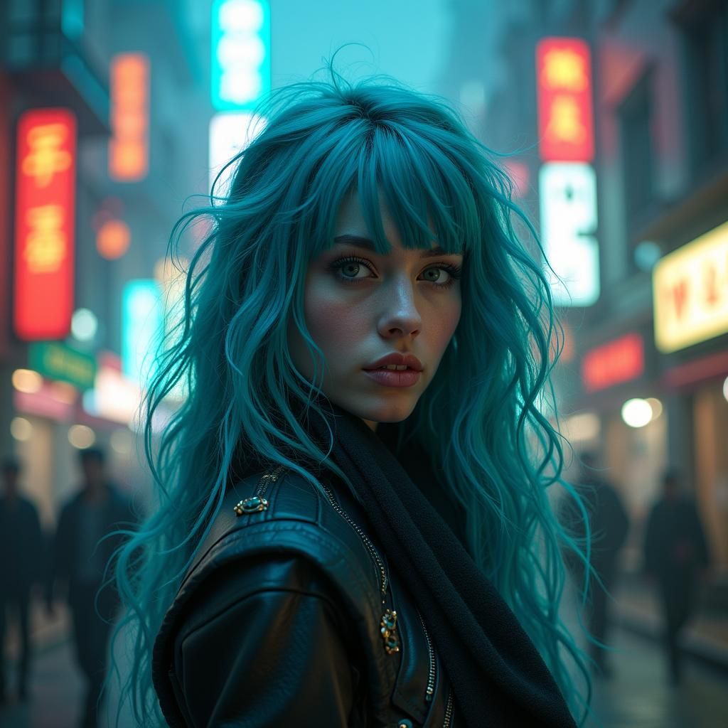 Steampunk Siren in Neon City