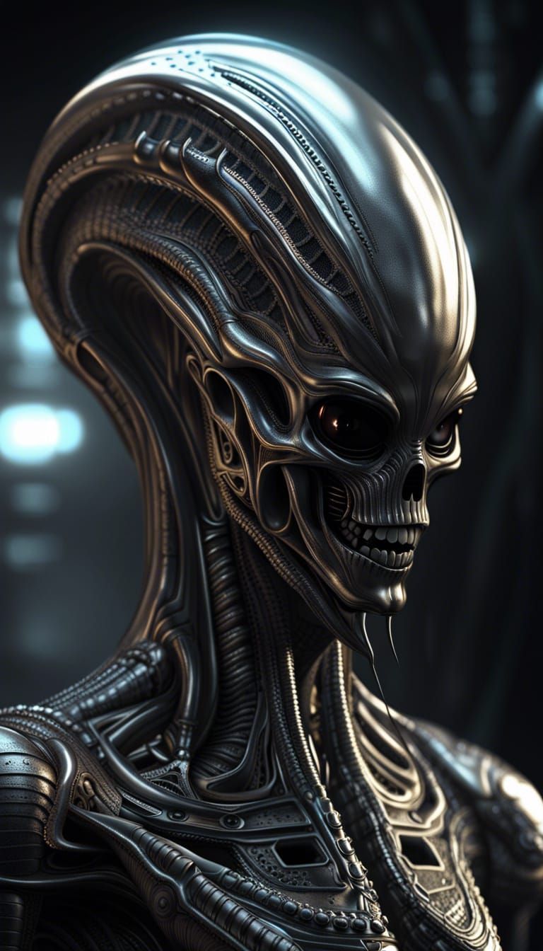 Horrific Alien Being in Liminal Space