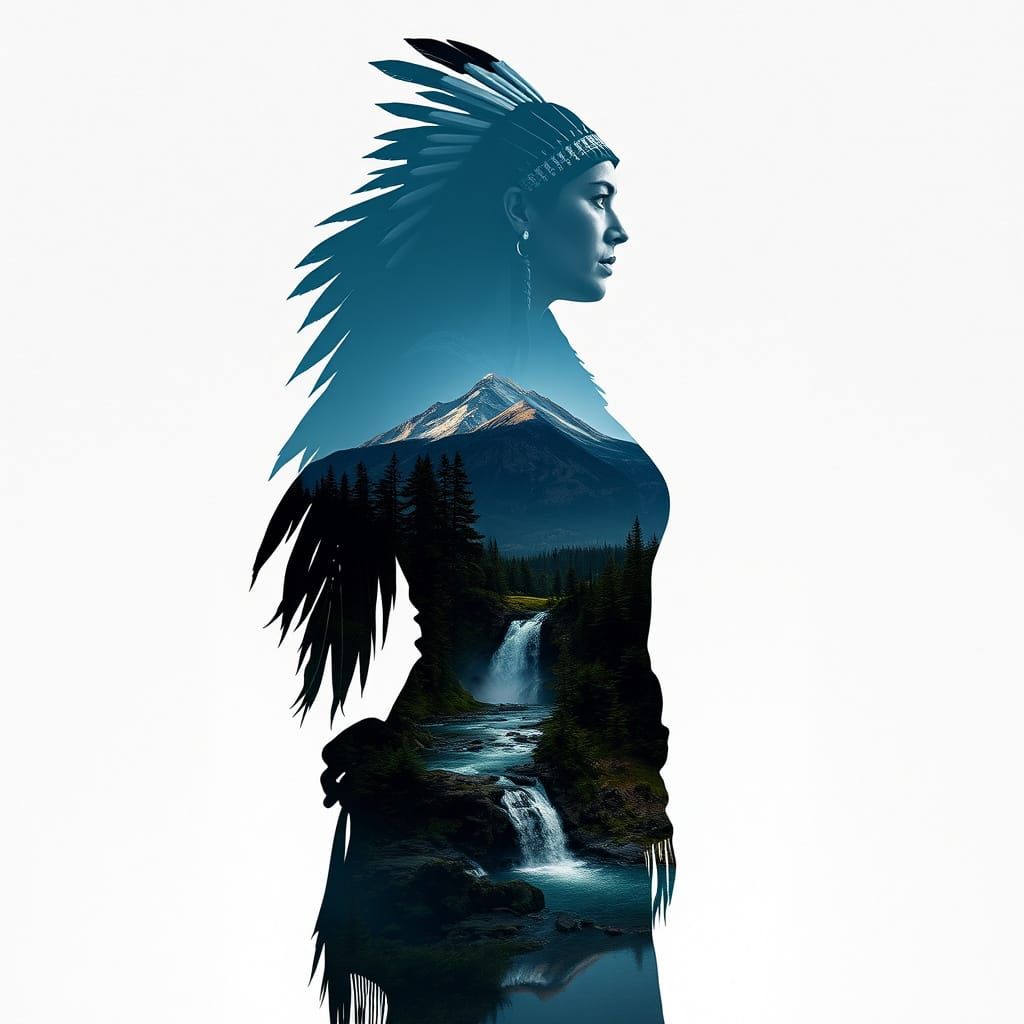 Vibrant Silhouette in Nature's Harmony, Midjourney Style