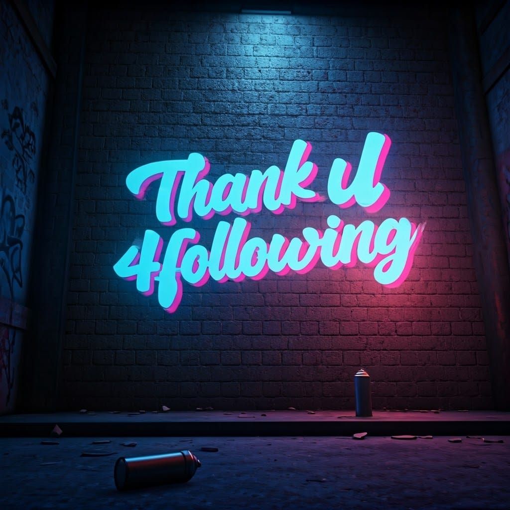 Hyperrealistic Graffiti Art: Thank U 4 Following
