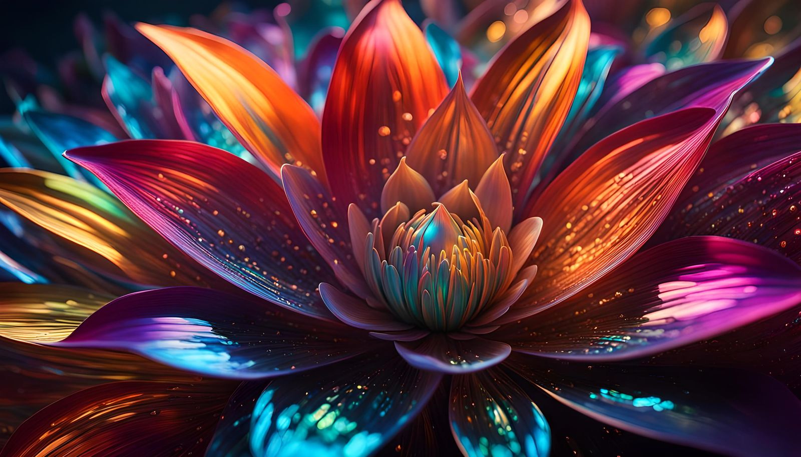 Iridescent flower