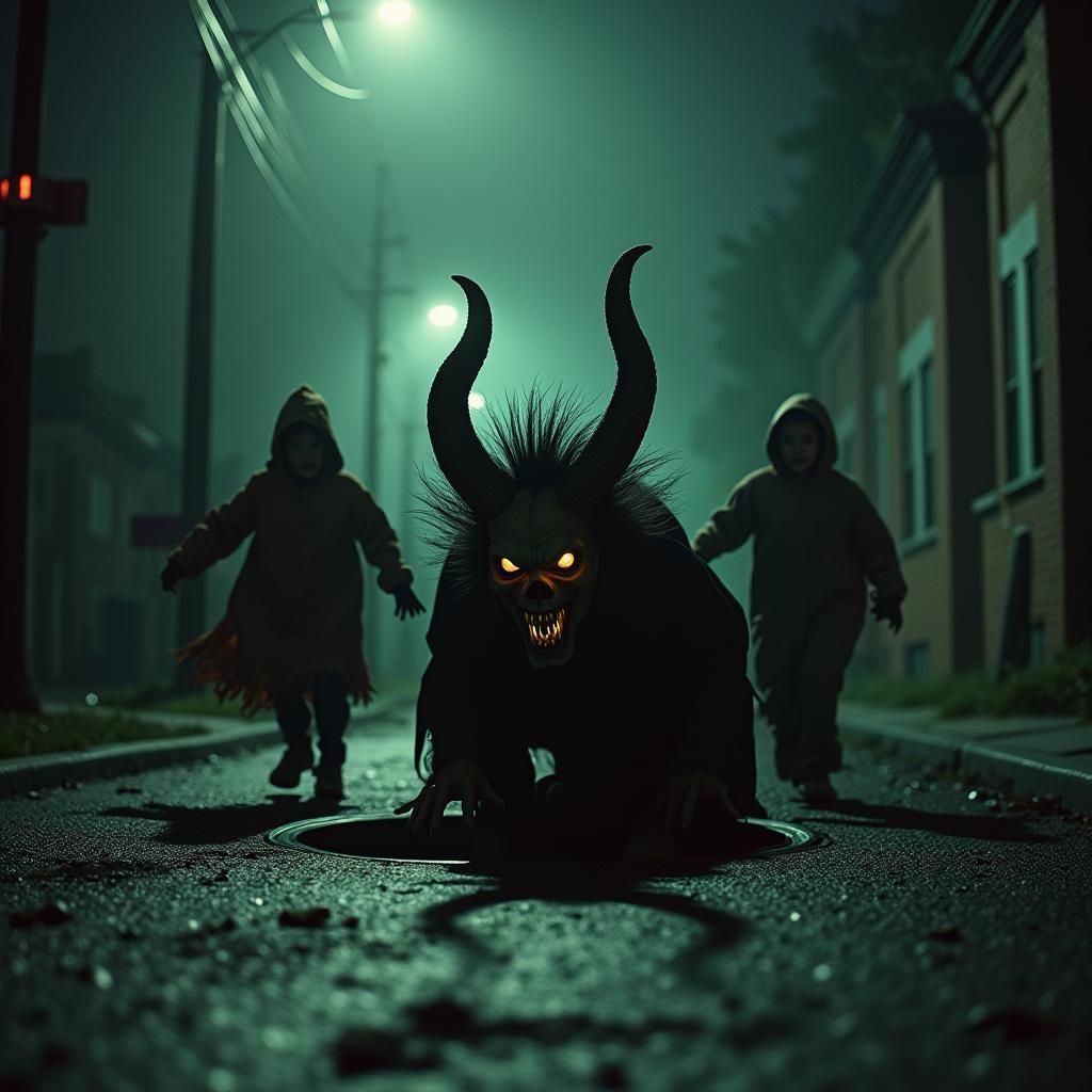 Terrifying Demon Emerges on Halloween Night