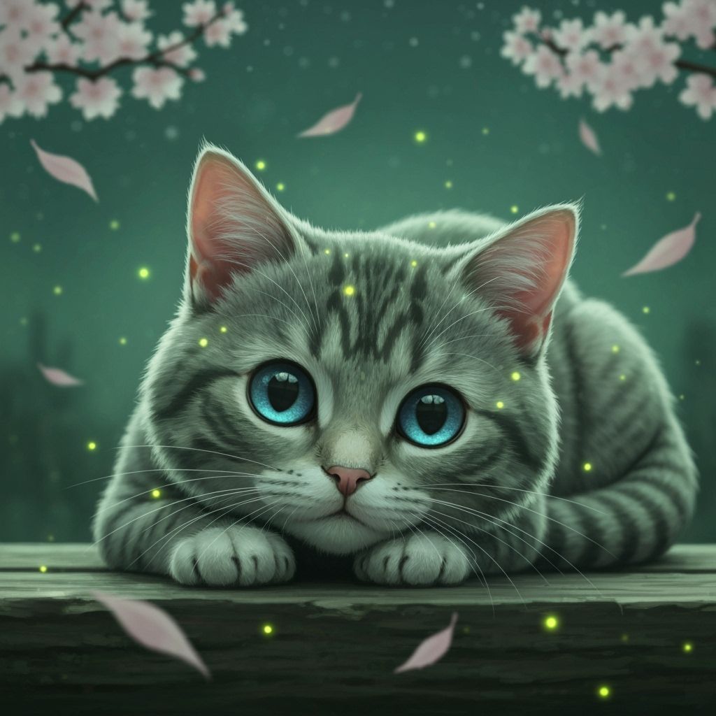 Enchanting Stray Cat with Blue Eyes