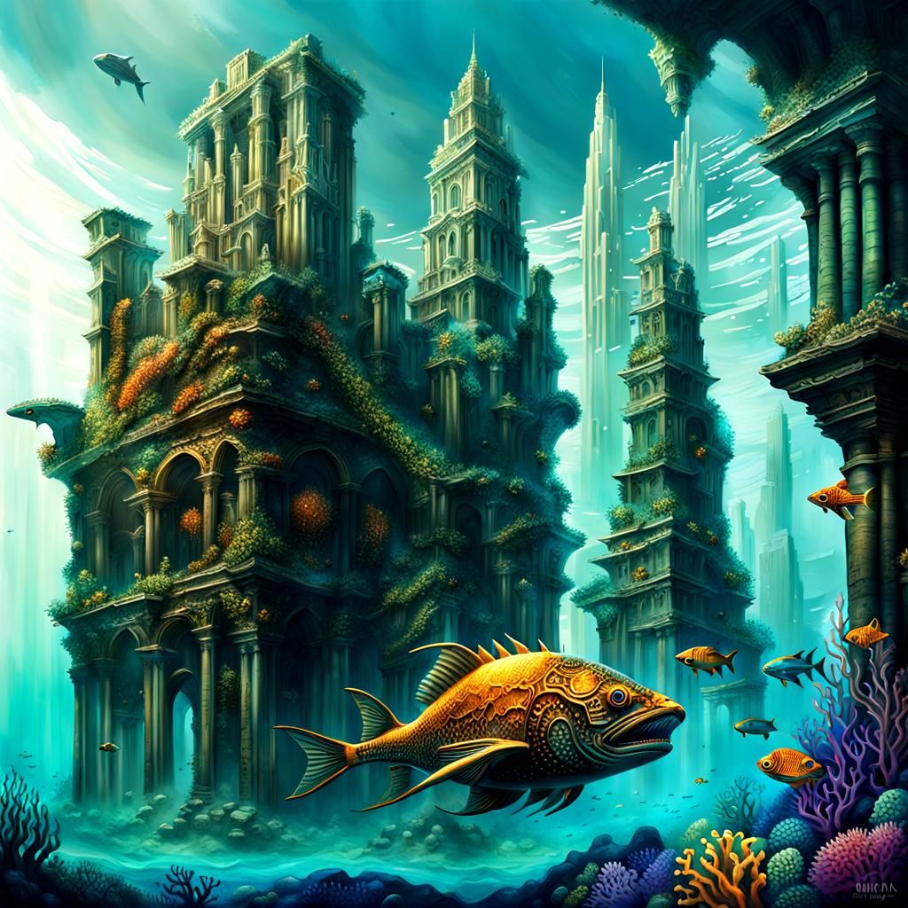 Submerged Biomechanical City of Atlantis