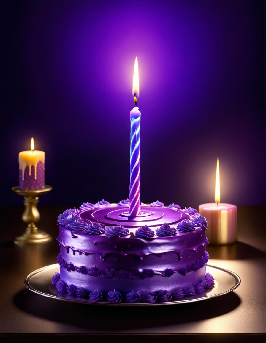 Hyperrealistic Birthday Card for Violet as Digital Art