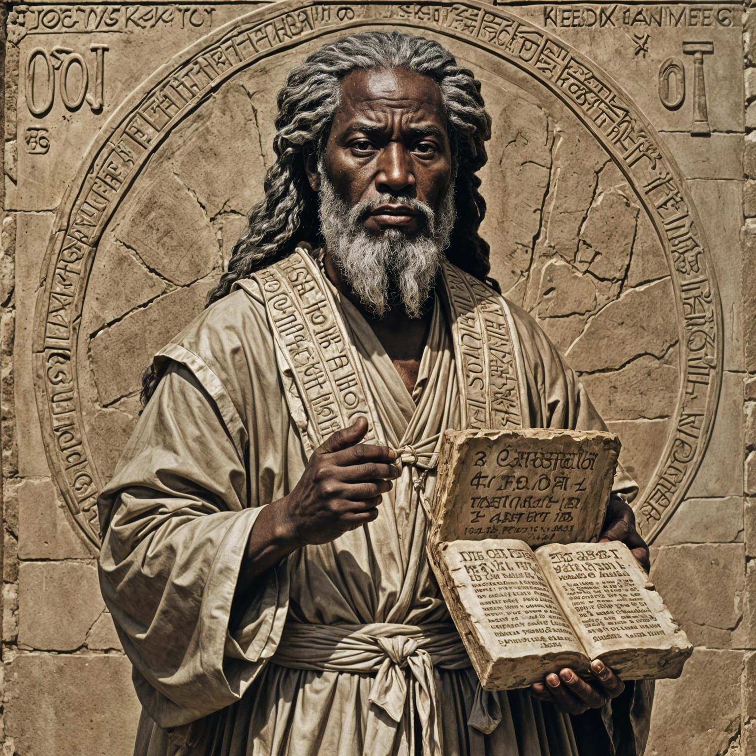Prophet Moses Holding the Ten Commandments