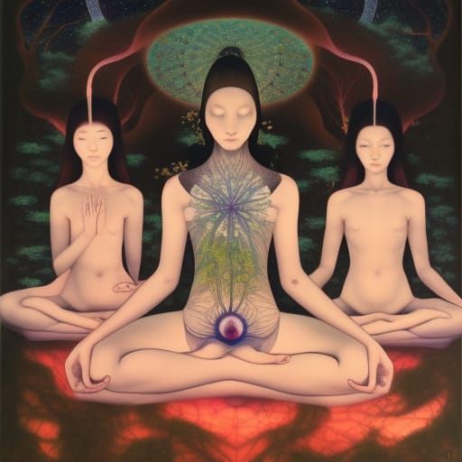 Meditative Forest Stargazing in Dynamic Digital Art