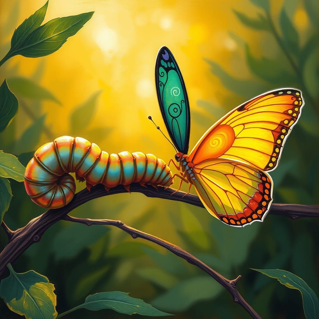 Magical Caterpillar Metamorphosis into Majestic Butterflies ...