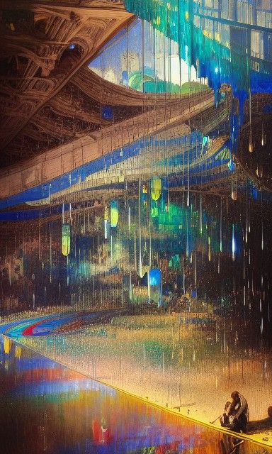 Dazzling Blown-Glass Droplets in Sunlight: A Surreal Oil Pai...