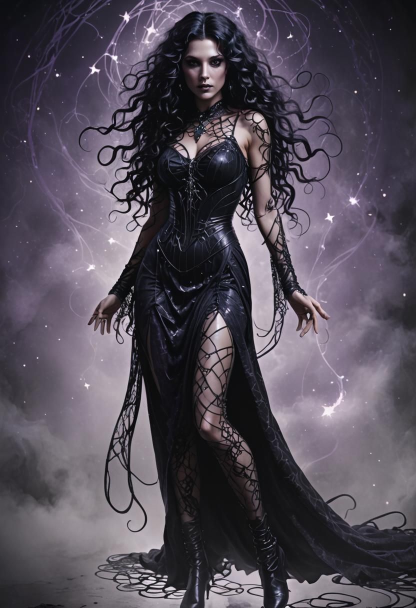 Dark Sorceress in Gothic Fantasy Art