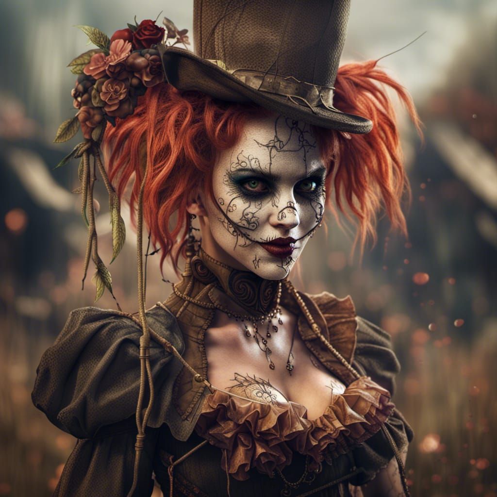 Emilie Autumn as Scarecrow: Detailed Matte Painting