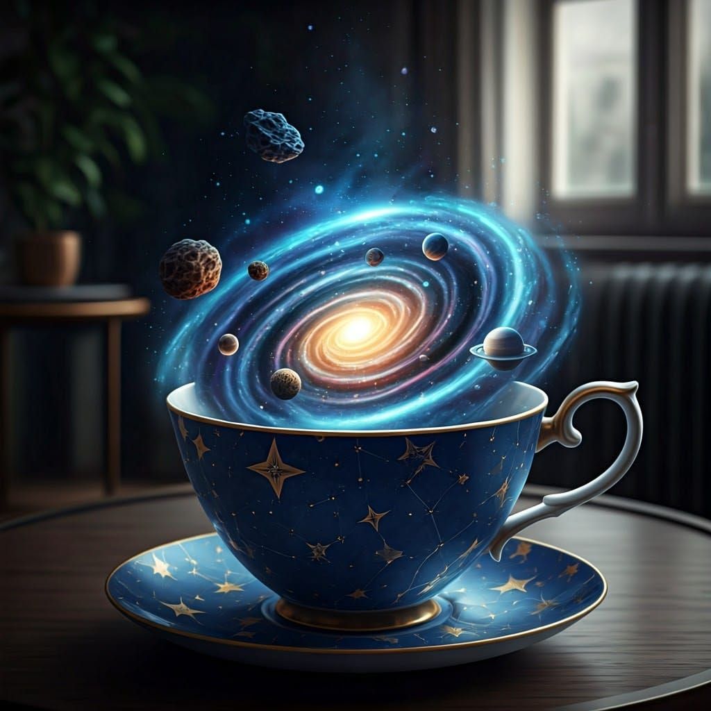 Cosmic Galaxy Swirling in a Teacup