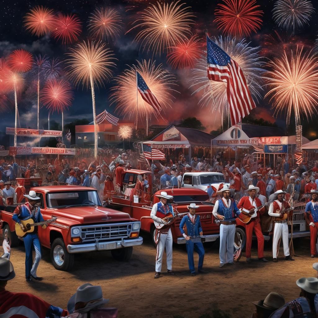 Patriotic Cowboy Band Celebrates Independence Day