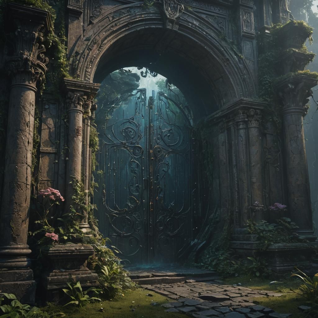 Epic Magic Portal in a Digital Matte Painting