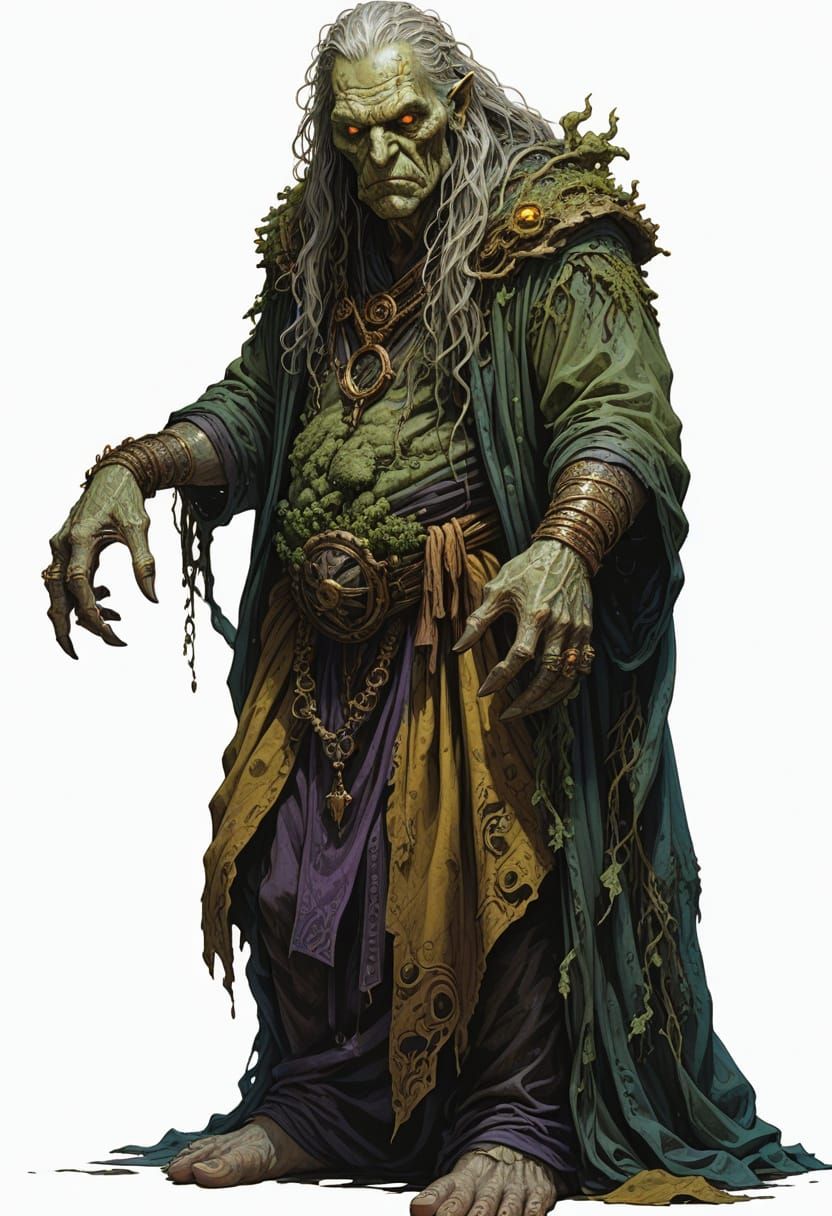 Ethereal Crone of the Deep in Dark Fantasy