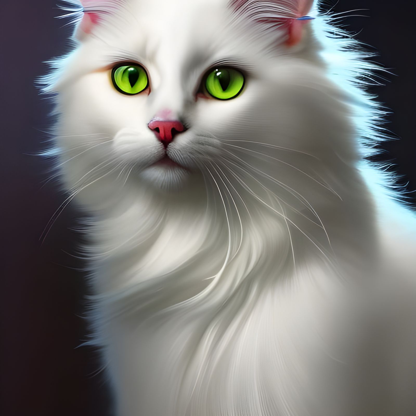 A white cat