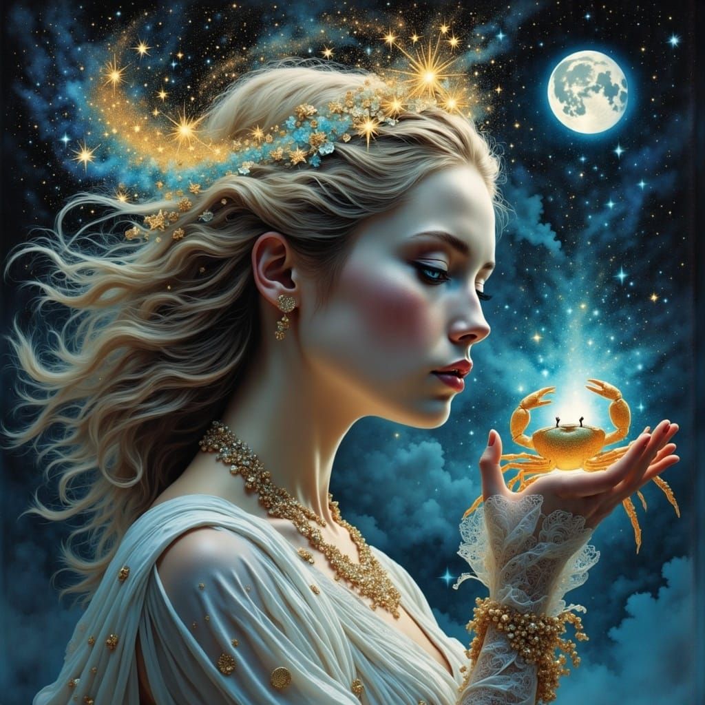 Majestic Goddess Hera Creates Constellation Cancer in Celest...