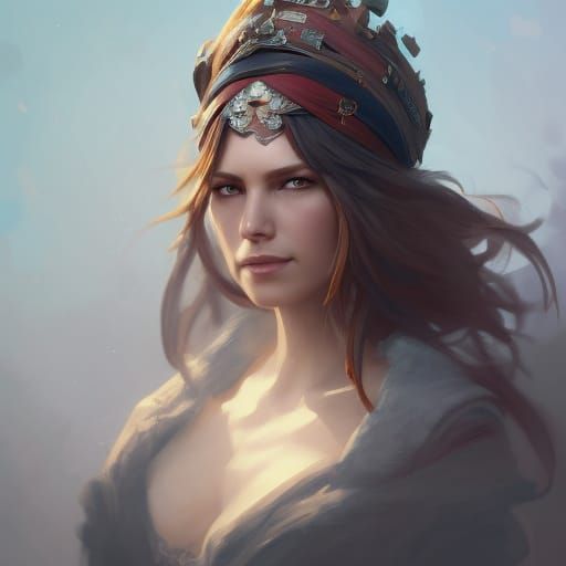 Detailed Portrait of a Pirate Queen