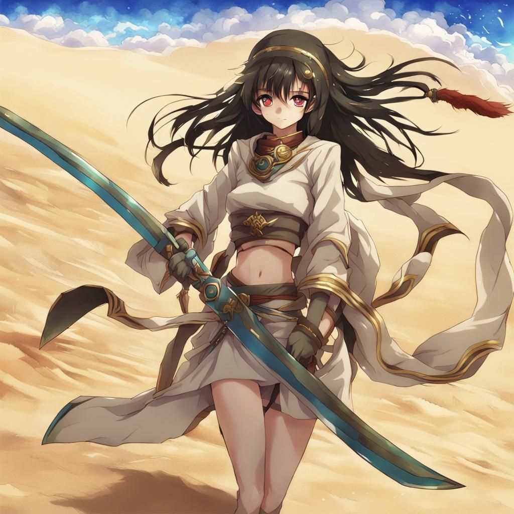 Anime Girl in Desert, Manga Key Visual