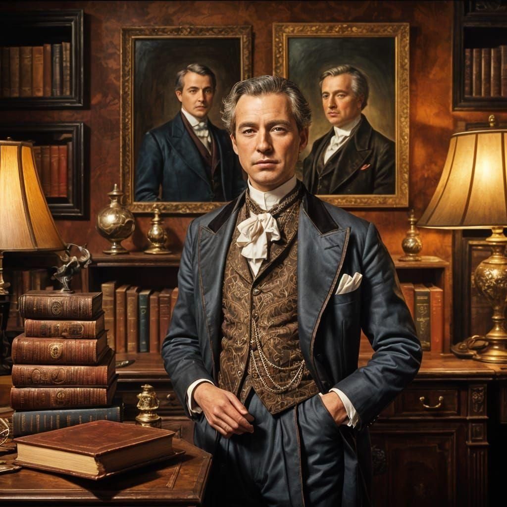 Aristocratic Man in Turn-of-the-Century Portrait