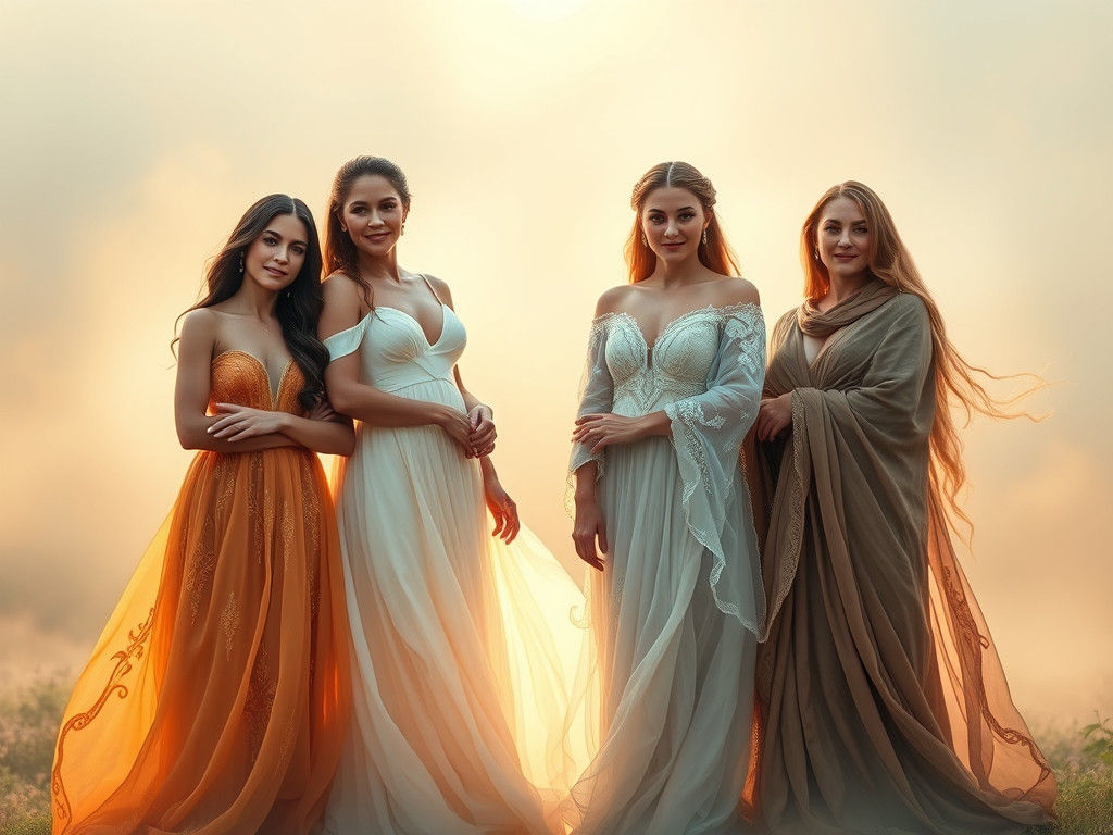 Elemental Mothers: Fire, Water, Air, Earth in Harmony