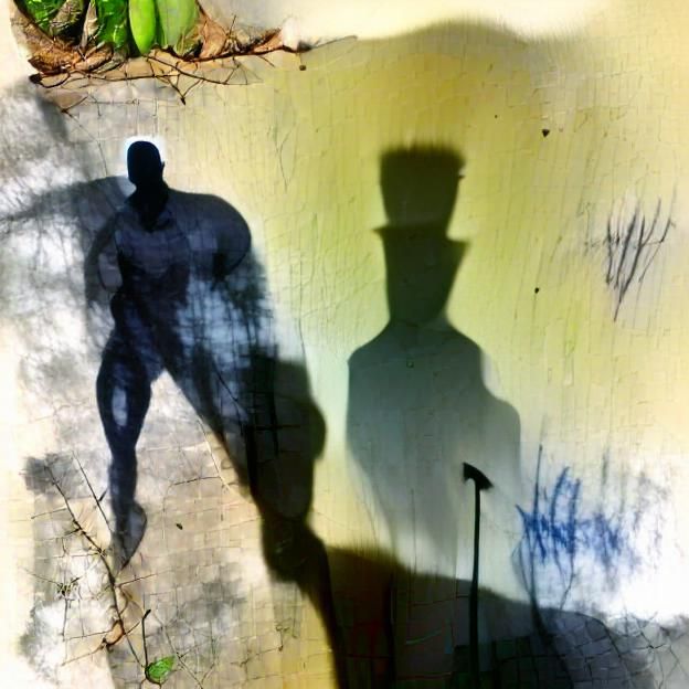 Mysterious Shadow Figure in the Dark