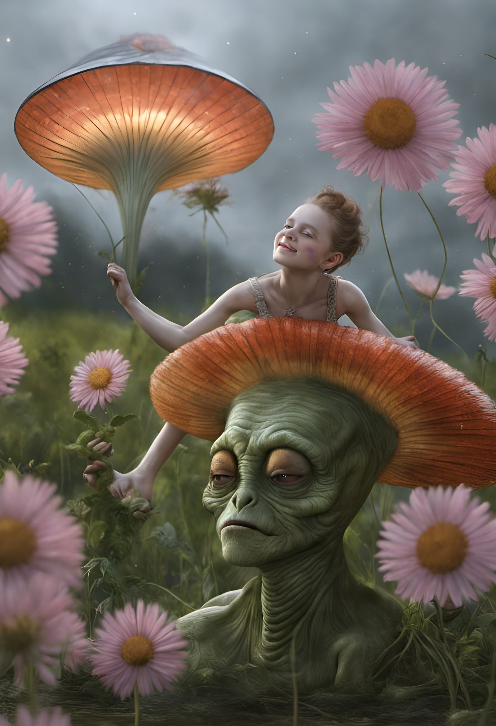 Alien People Pets in Dreamy Magical Realism