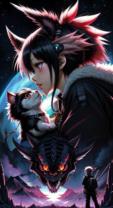 Mogwai Predator Anime Key Visual Art