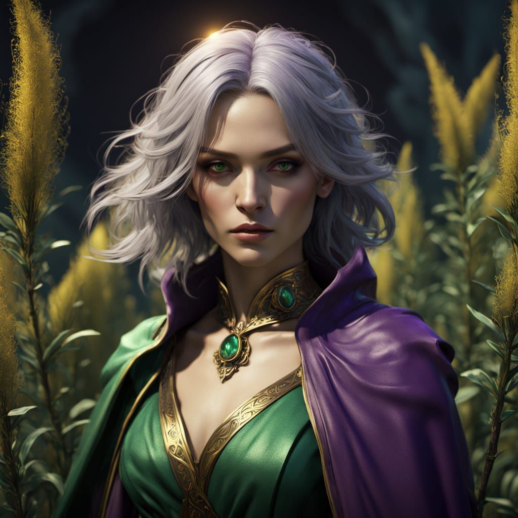 Fay Female in Sagebrush: Dark Fantasy Digital Art