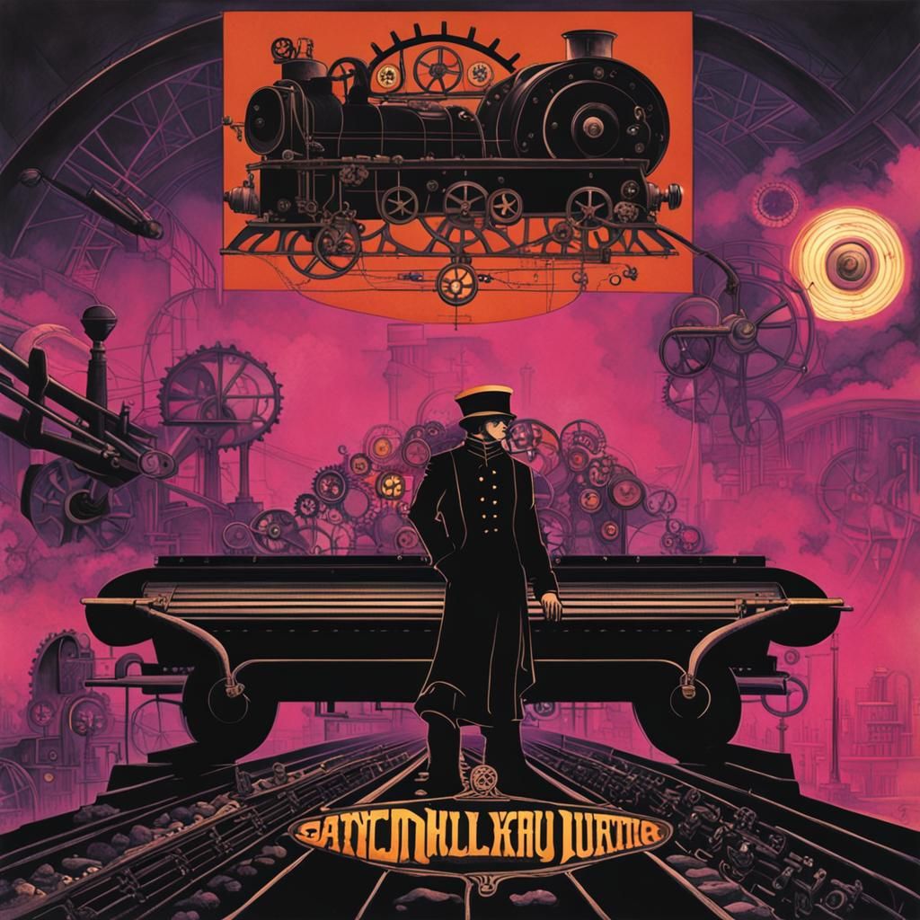Steampunk Engine as Nu-Metal Album Cover