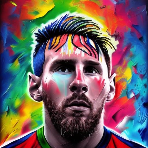 Messi Graffiti Art in Ultra Quality