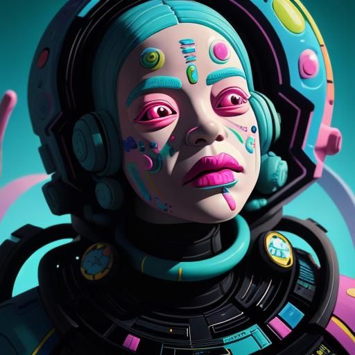 Candy Art Sci-Fi Scene with Dynamic Lighting