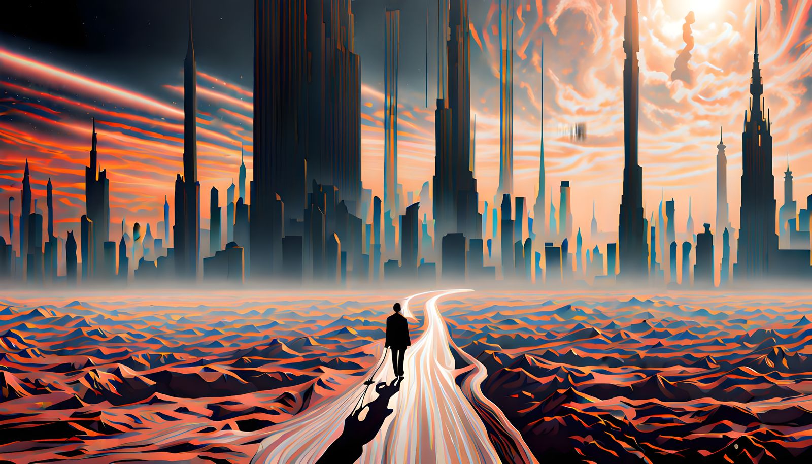 Wavering Strip Between Dimensions on Reality's Edge