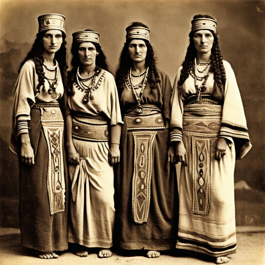 Ancient Minoan Women: A Historical Photograph
