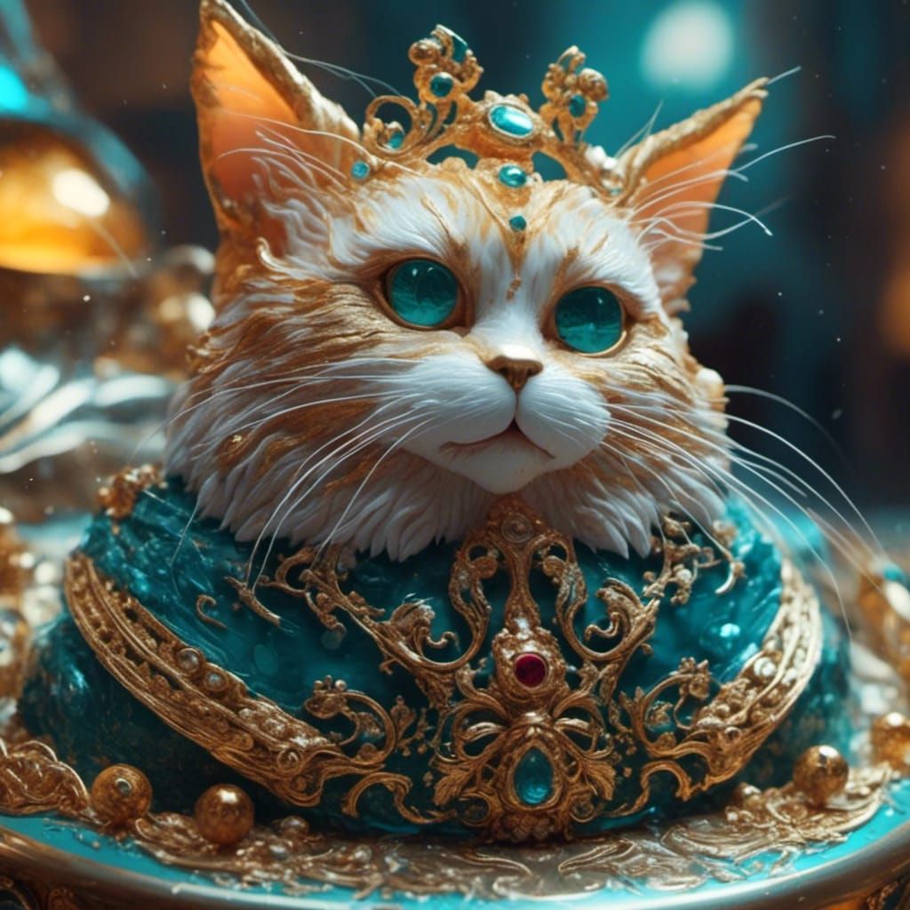 Hyperrealistic Silly Cat with Intricate Details