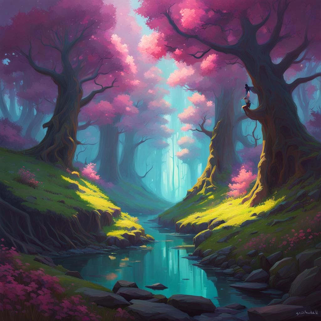 Eldritch Forest Painting