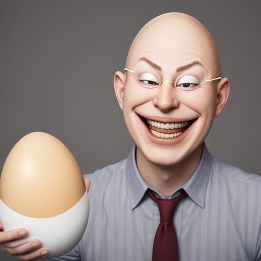 Egg-Man Bursting with Laughter