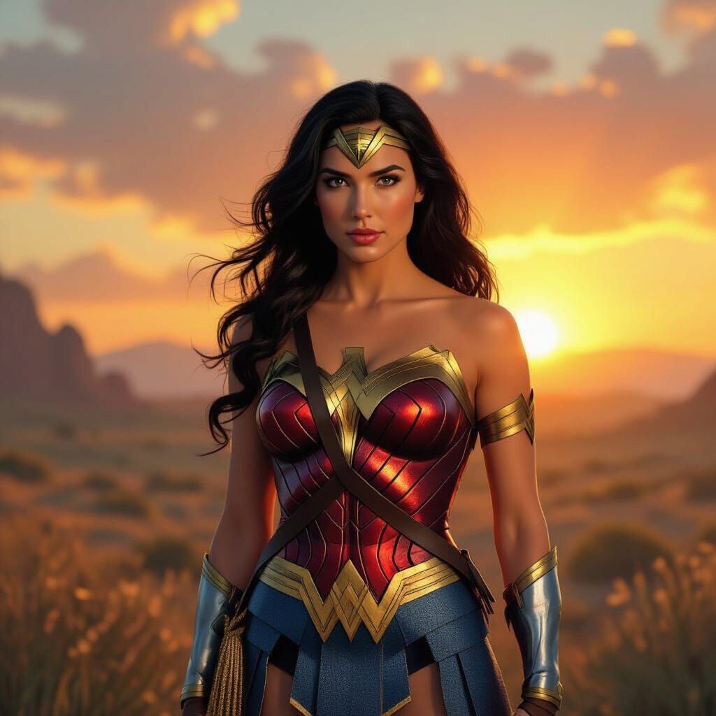 Wonder Woman Digital Painting in Alex Ross Style