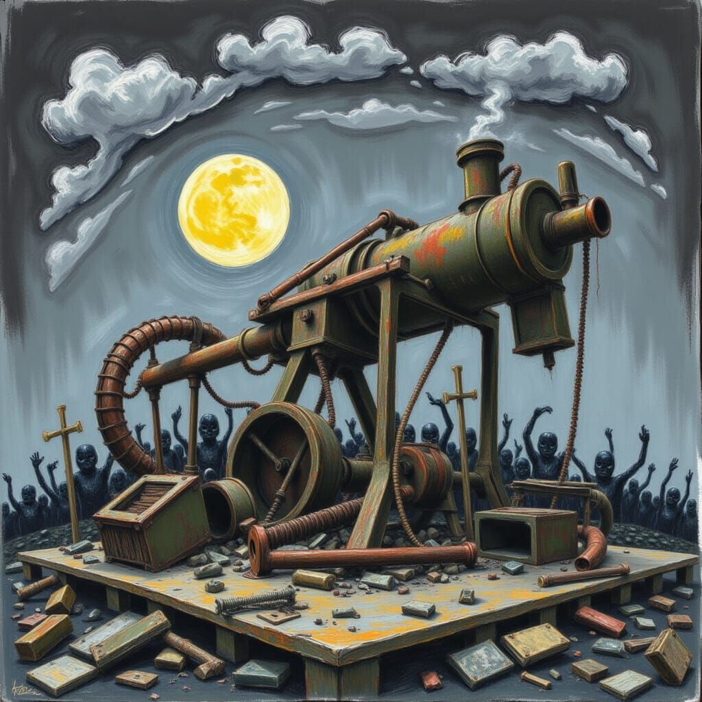 Distorted Chaotic Image Generated by AI