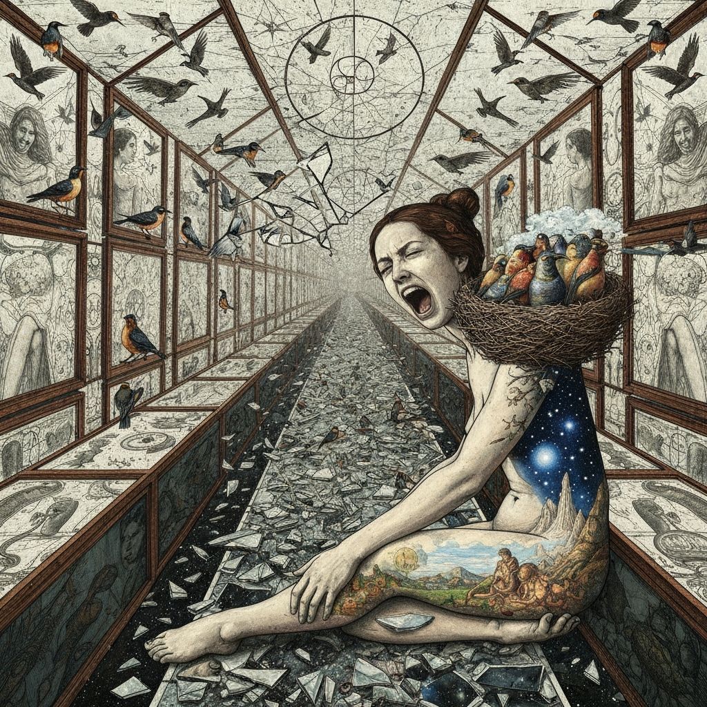 Angel of Memories Screams in Mirror Labyrinth