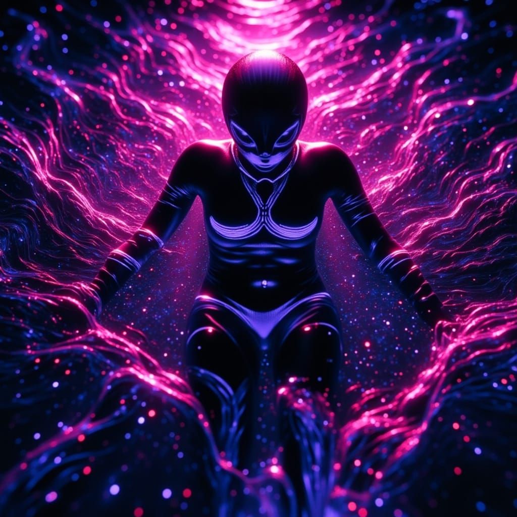 Neon Immersion in Cyberpunk Style