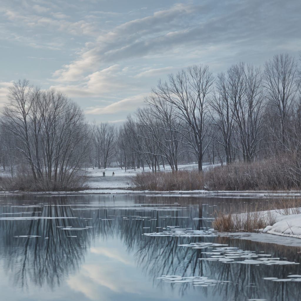 If you are walking on water,
Then the pond must be frozen ov...