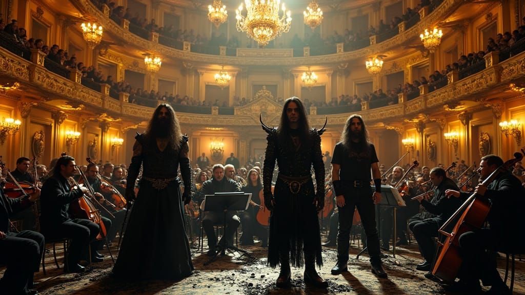 Epic Concert Hall Confrontation: Black Metal Meets Classical