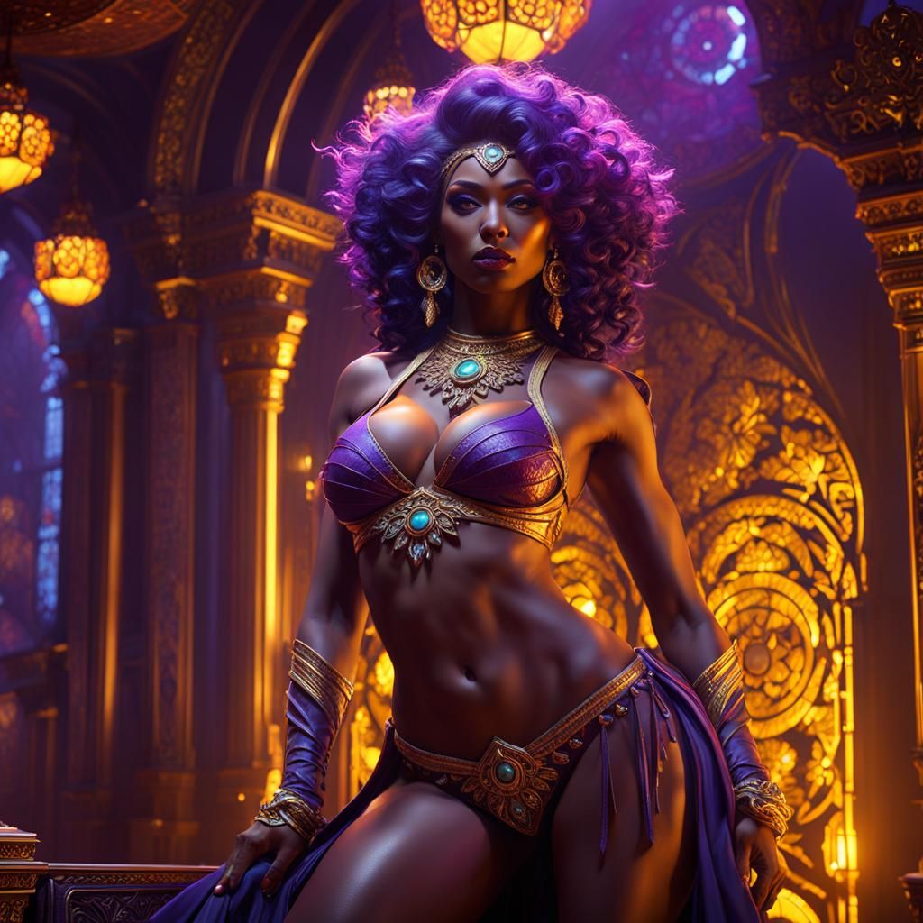 Exotic Dancer Cecilia Narova: Dark Fantasy Concept Art