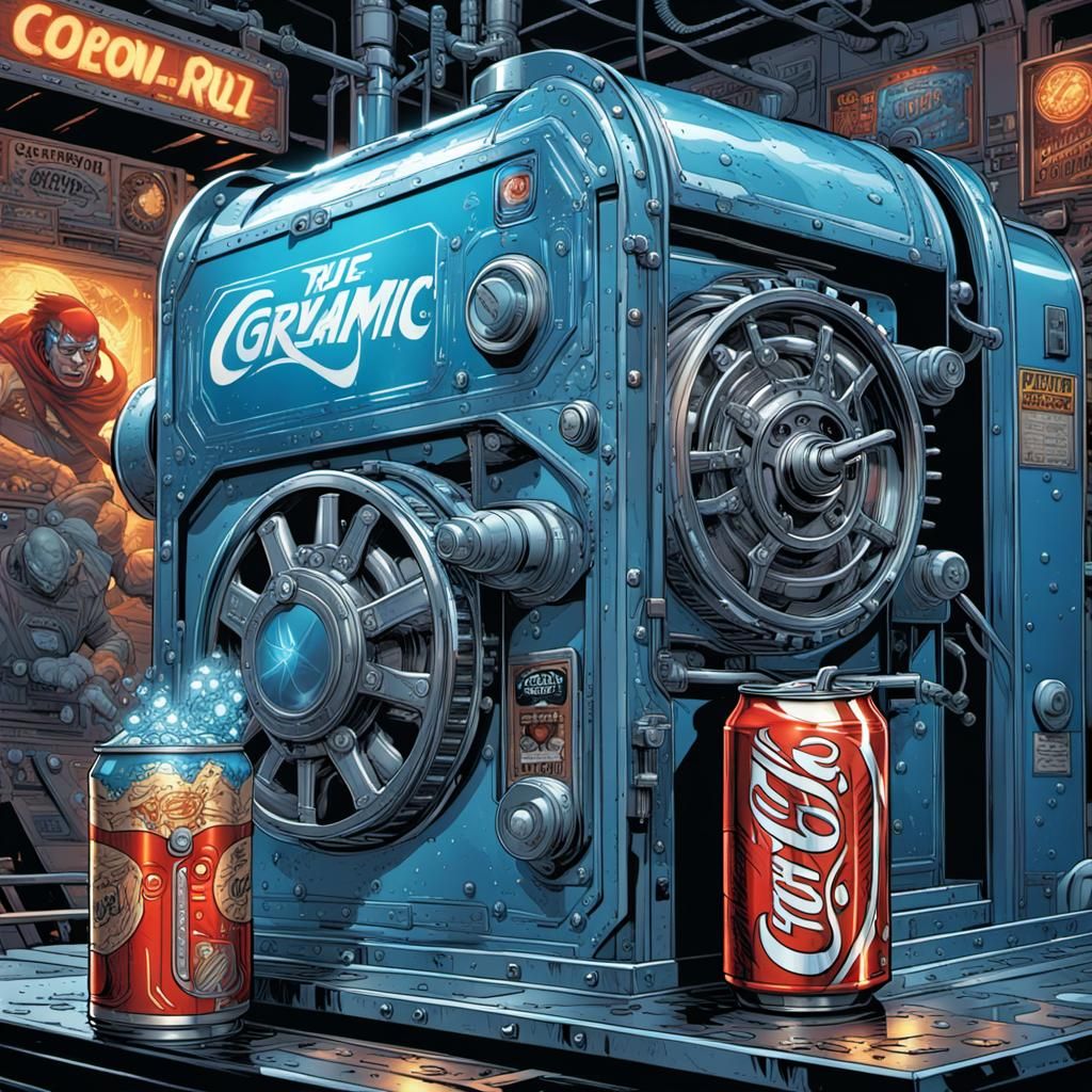 Soda Can Crusher Superhero in Comic Book Art